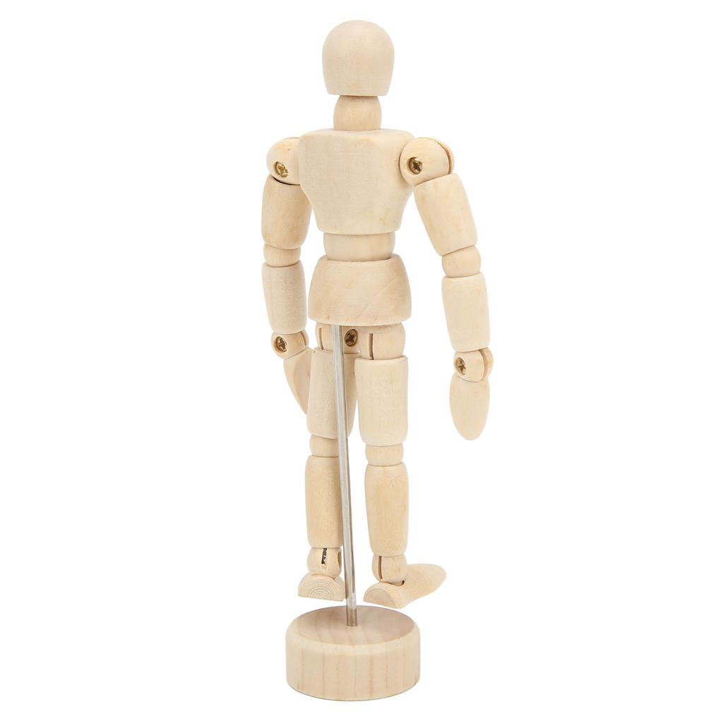 Dřevěná figurína 14 otočných kloubů Kreslicí figurína Lidské tělesné proporce Přenosná umělecká figurína pro umělce Pro skicování