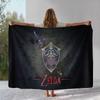 Retro Z-Zelda Cartoon Link Games Flannel Blanket,Ultra Soft Warm Plush Throw for Home Bedroom Bed Sofa Cover Camping Picnic Kid