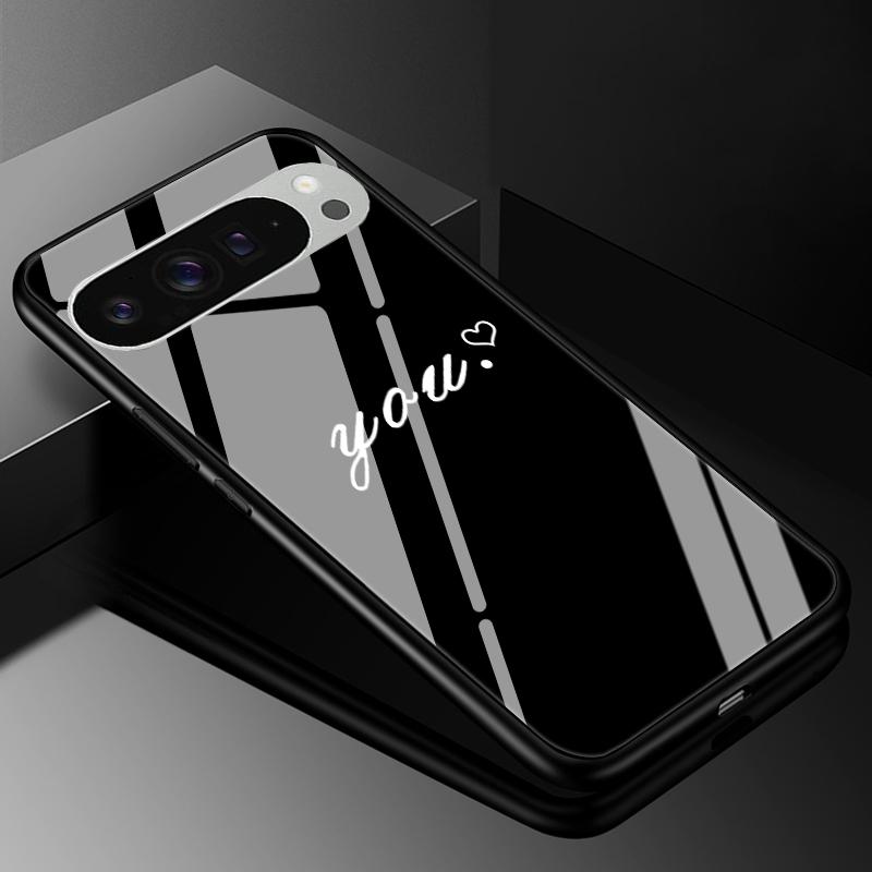 Tempered Glass Phone Case For Google Pixel 9 Pro XL 9A 9 8A 8 Pro 7 Pro 7A Luxury Hard Back Bumper Cover Pixel8 7Pro 9pro Capa