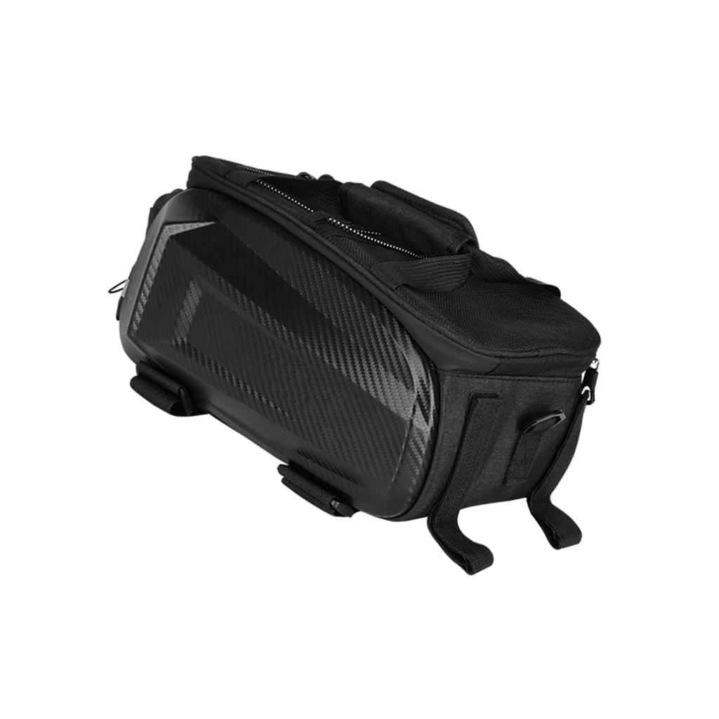 Bike Rack Bag Large Capacity Bike Seat Bag Expandable Multi Layer Design Easy Access Practical Storage Cycling Gear