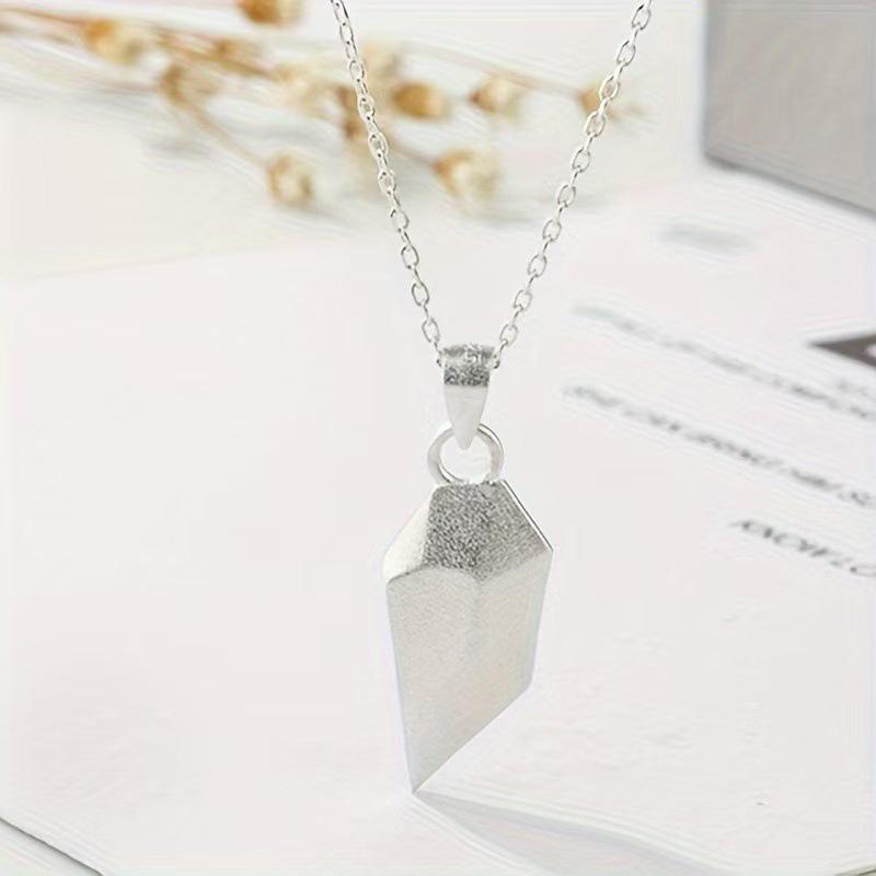 Heart Patch Wish Stone Magnetic Couple Necklace for Men and Women
