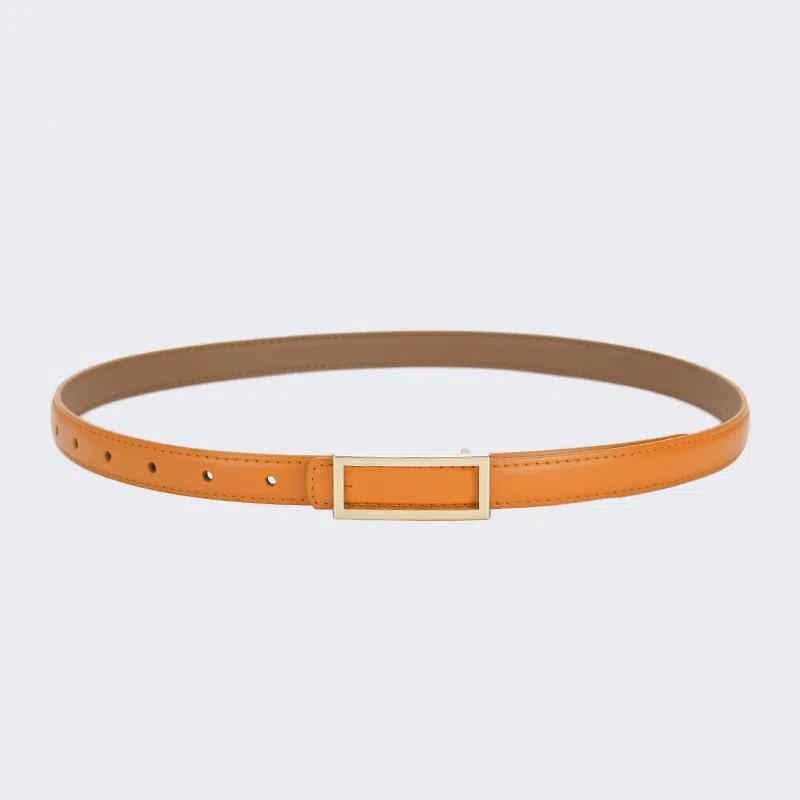 Thin Belt Women's Dress with Leather Small Belt Women's Style Korean Version Simple Matching Decorative Dress Student Belt Women