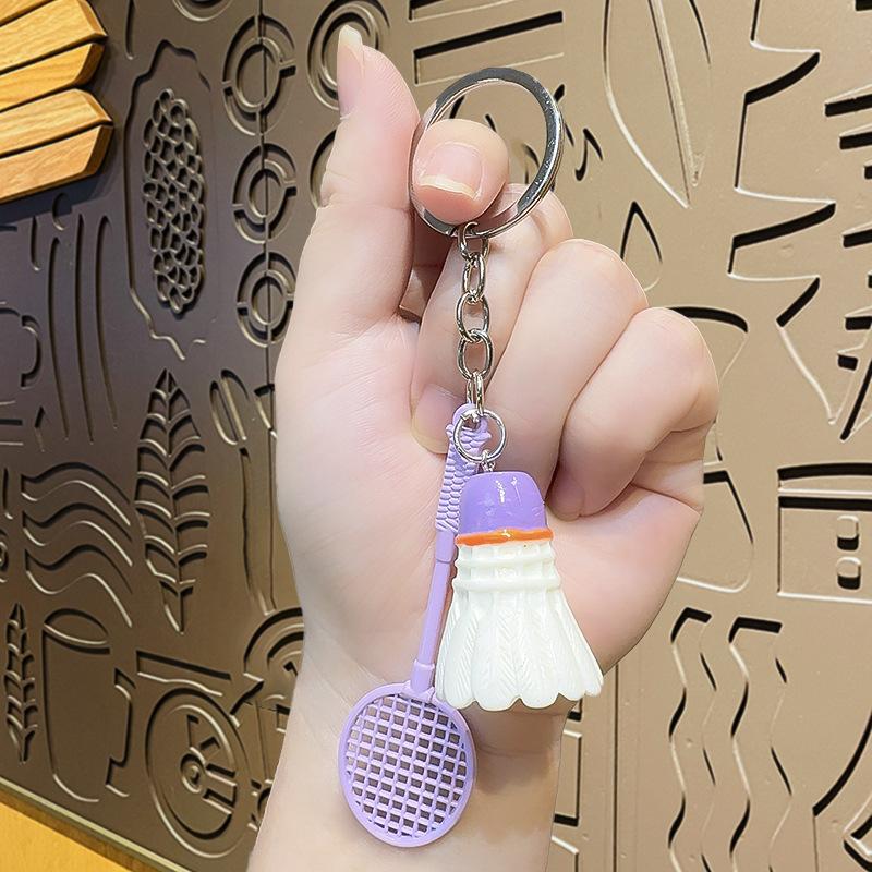 Mode Mini Bedeltje Badminton Racket Sleutelhanger Sleutelhouder Sleutelring Sleutelhangertje Badminton Hanger Sleutelring Voor Rugzakken En Sleutels