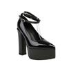 Large Size High Heel Single Shoes Women'S Super High Thick Heel Sexy Waterproof Table Solid Color Hate Sky High Fashion Shoes