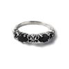 Inlaid Acrylic Imitation Black Gemstone Ring for Men and Women, Vintage Vintage Fashion and Artistic Handmade Gift
