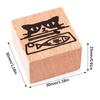 Charming Cats Themed Miniature Wood Stamps Adorable Cats Shape Stamp For Handmade Journal Card And Artistic Decorations