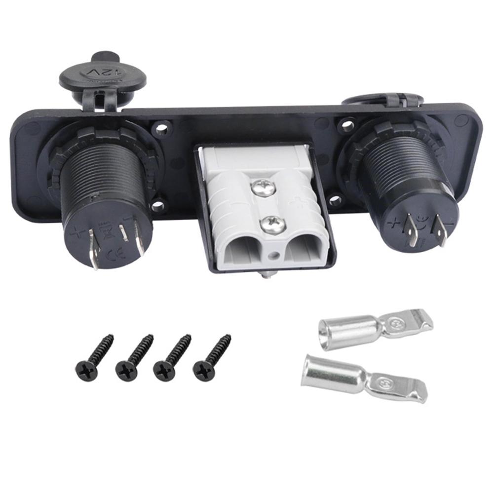 Dual USB Port Power Socket Anderson Plug Power Hub Connector Dual USB Type-C Cigarette Lighter Socket For Boat Caravan