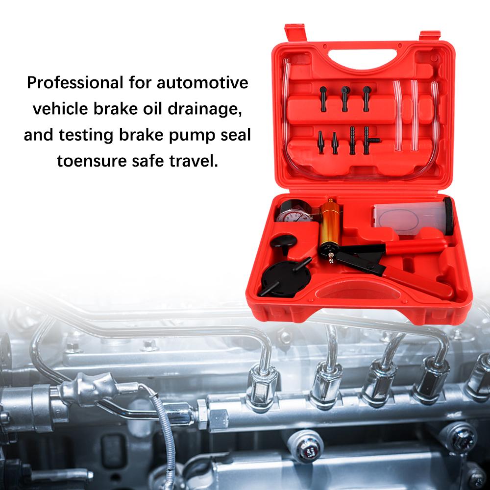 Oil Vacuum Pump Kit Automotive Fluid Tester Car Manual Vacuum Pump Portable 2 in 1 Set Powerful Oil Suction Tool Repair Tools