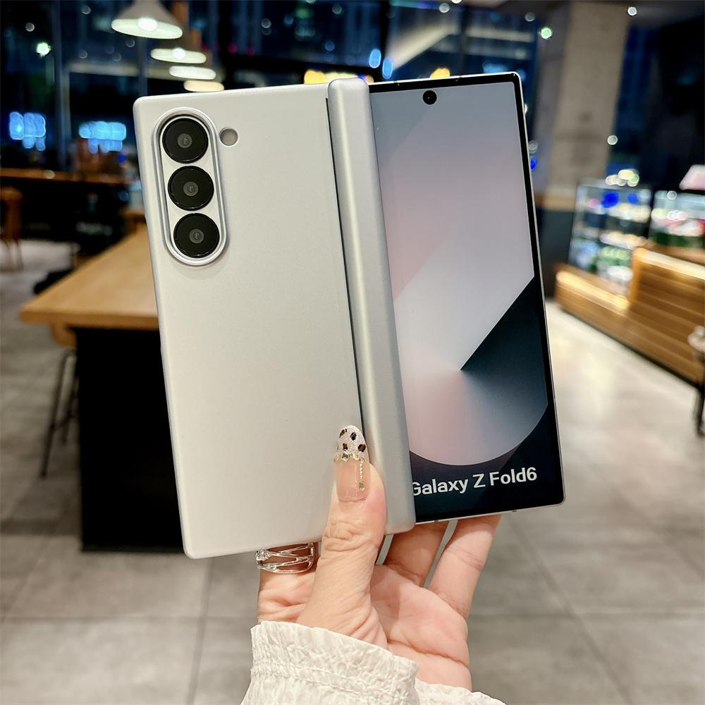 Jednokolorowe Etui Na Samsung Galaxy Z Fold 7 6 5 5G Zawias Osiowy Ochronne Etui Na Telefon PC Twarda Powłoka Fold7 Fold6 (Tylko tylna okładka)