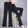 Women's High-Waisted Micro-Flare Pants: Stretchy, Slimming, Plus Size, Versatile, Drapey, Body-Hugging, Leg-Lengthening, Spring/Autumn Style.