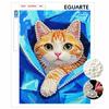 Pearl Painting Handmade DIY 5D Pearl Cat Animal Flower Pattern Decorative Hanging Painting