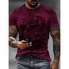 5-piece Men's Casual Short Sleeved T-shirt with Round Neck Suitable for Spring, Summer, and Autumn
