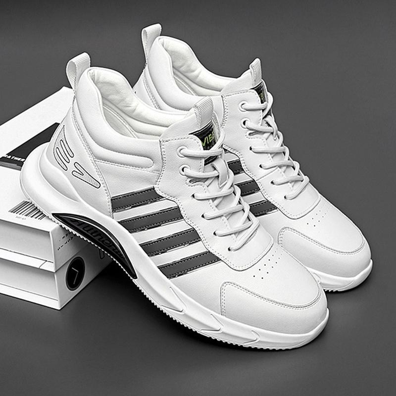 

Men s Shoes Breathable Summer New Fashion Sports Casual Leather Shoes Men s Korean Style Trendy White Shoes for Men 44