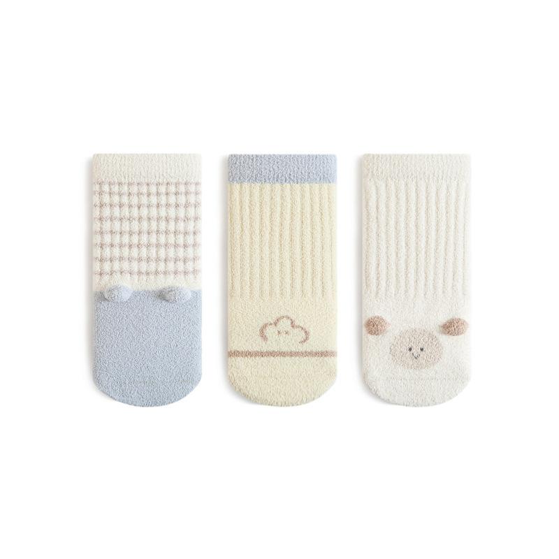 3pairs/set Winter Toddler Baby Socks For Girls Boys Thick Warm Soft Newborn Long Sock Fashion Cartoon Stockings
