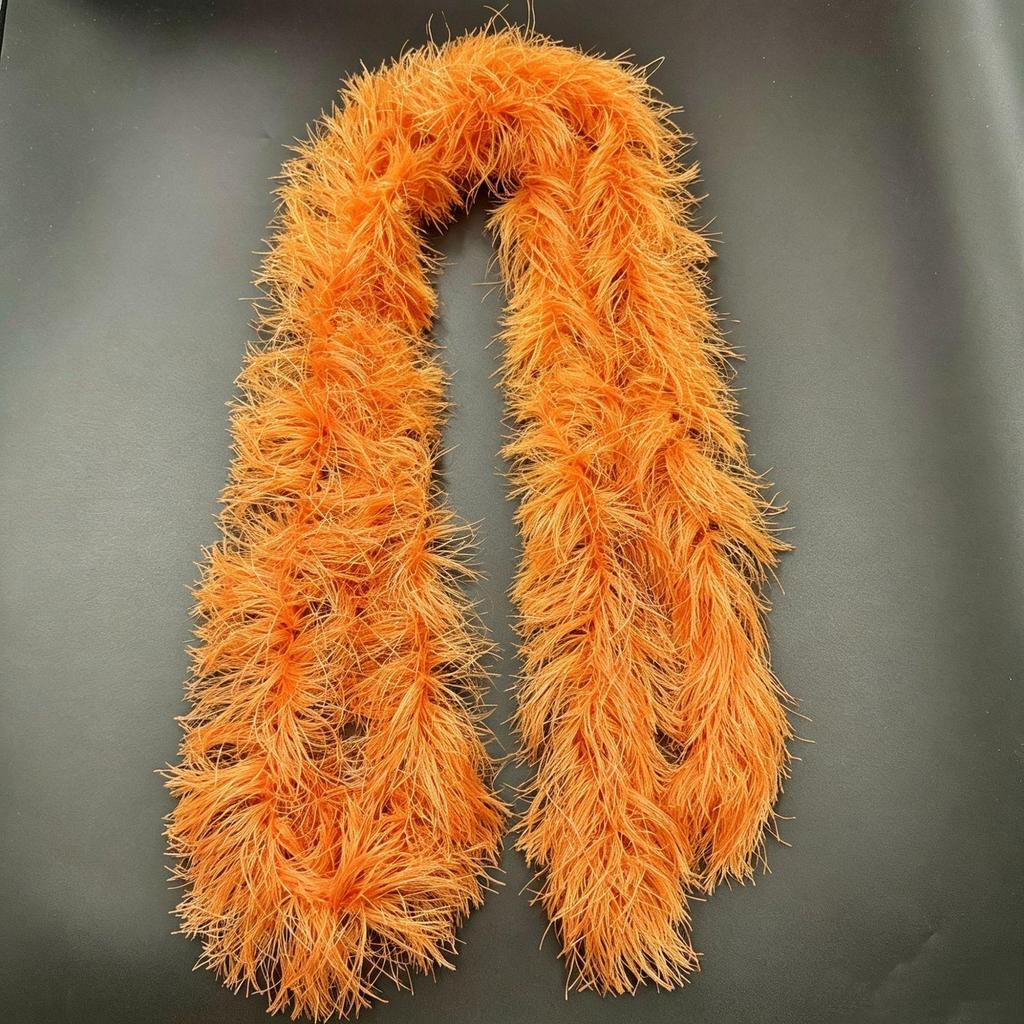 2m Faux Fur & Down Feather Plush Strips for Costume Simulations