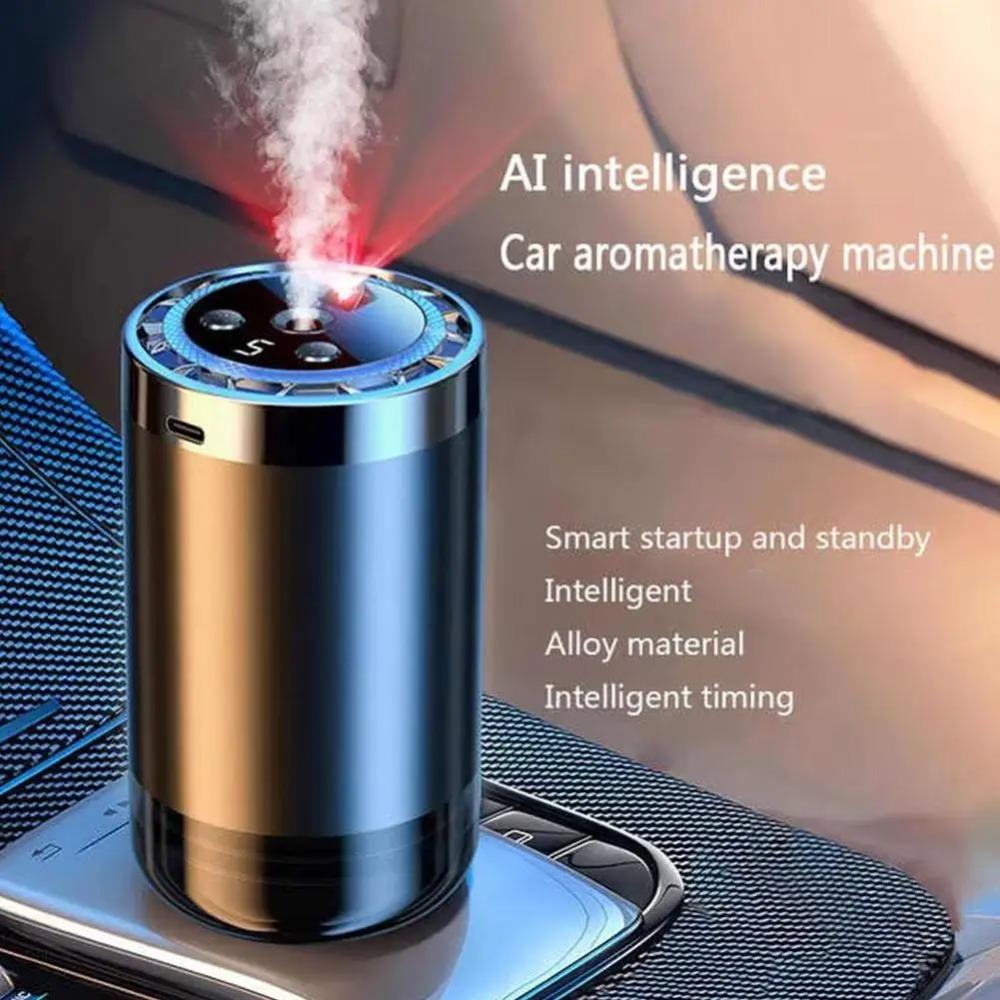 Intelligentes Auto-Parfüm-Diffusor-Gerät Intelligente Auto-Innendekoration Luftbefeuchter Umgebungslicht Wiederaufladbarer Aroma-Diffusor