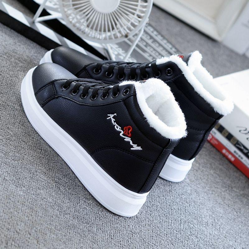 

2025 New Winter Ladies Shoes Lace Up Women Sneakers Snow Ankle Boots Waterproof Warm Platform Woman Footwear for Female 35 білий