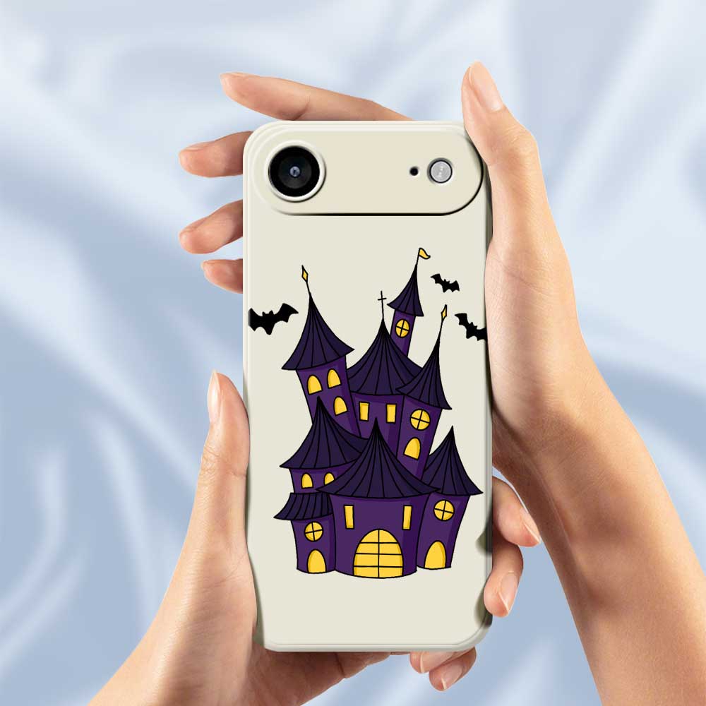 For iPhone 17 Air Case Bat Castle Pattern Printing Straight Edge TPU Phone Back Cover
