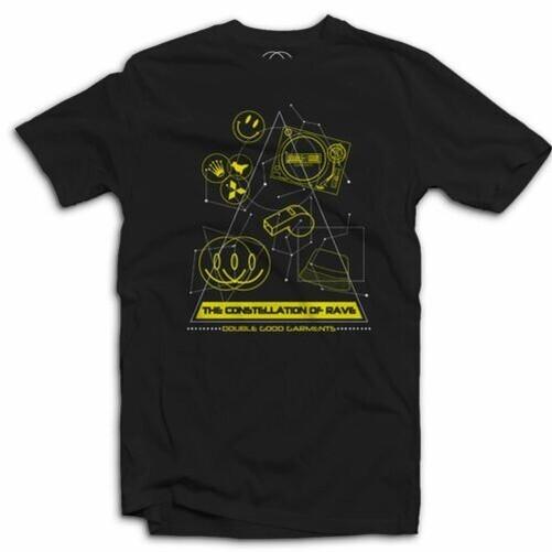 

Constellation By Raven T-Shirt - Acid House Music Techno Old Skool S