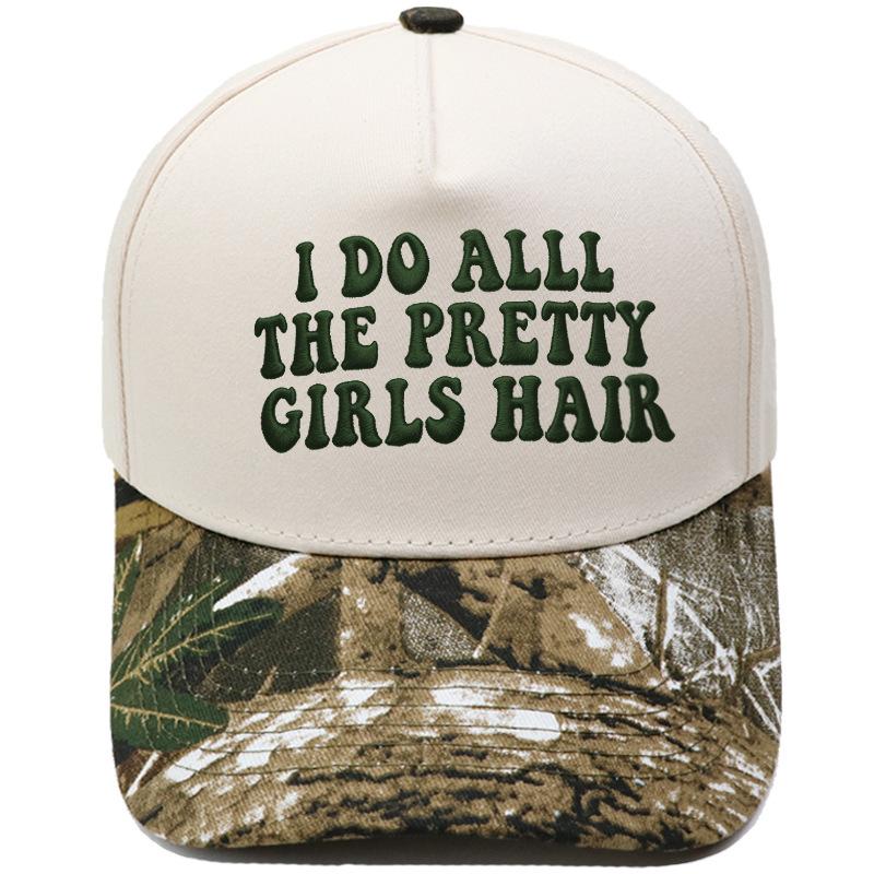 I DO ALL THE PRETTY Embroidery Color Matching Truck Driver Hat Fun Men's and Women's Sunshade Dad Hat