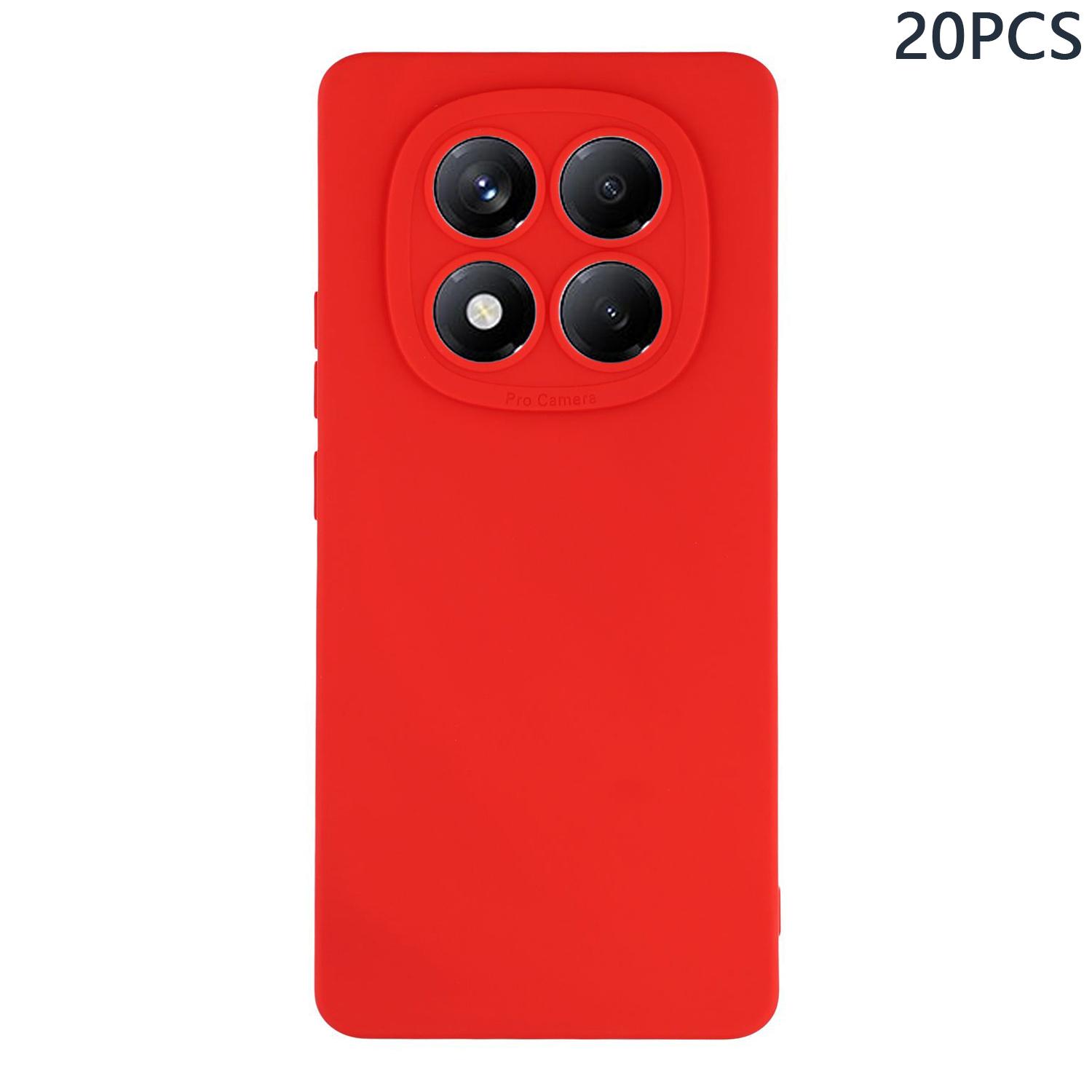 

Bulk Purchasing 20Pcs For Xiaomi Redmi Note 14 Pro 5G/Poco X7 5G Case Precise Cutouts 1.3mm TPU Matte Phone Cover Red