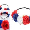 Fascia Corona di Fiori Rossa Bianca Blu Per le Celebrazioni del Giubileo della Regina