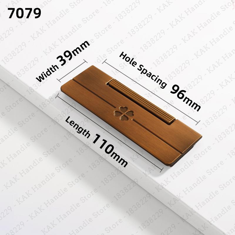 KAK Hidden Furniture Handle Gold Aluminum Alloy Flat Concealed Buckle Cabinet Pulls Flush Mounted Wardrobe Door Handle Hardware
