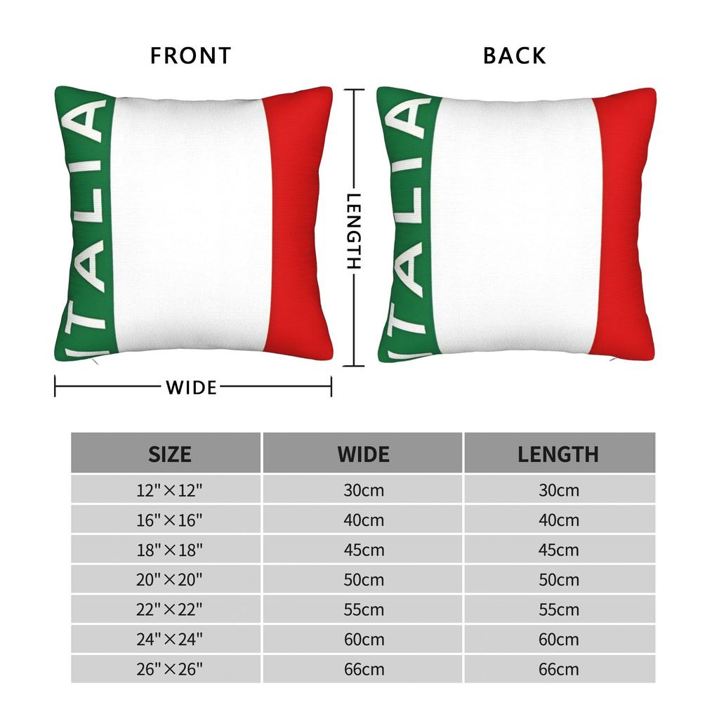 Pillow Case Flag Of Italy Comfy Pillow Cover For Sofa Home Decor Cute Funny Pillowcases