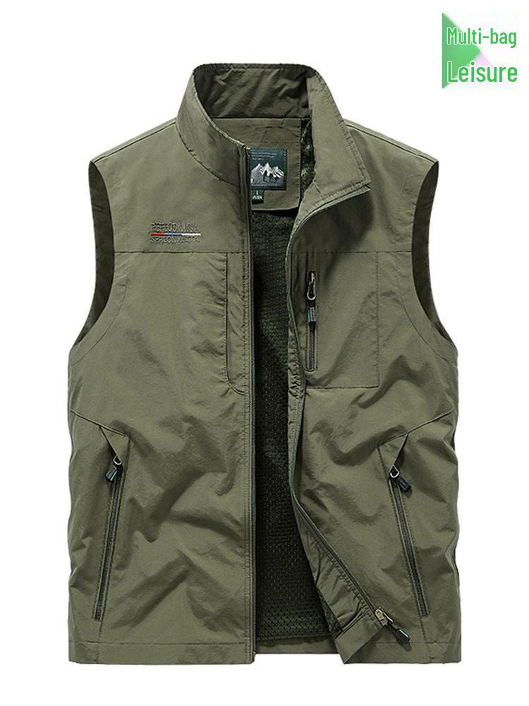 Men's Multi-Pocket Casual Sports Vest for Fishing and Outdoor Activities