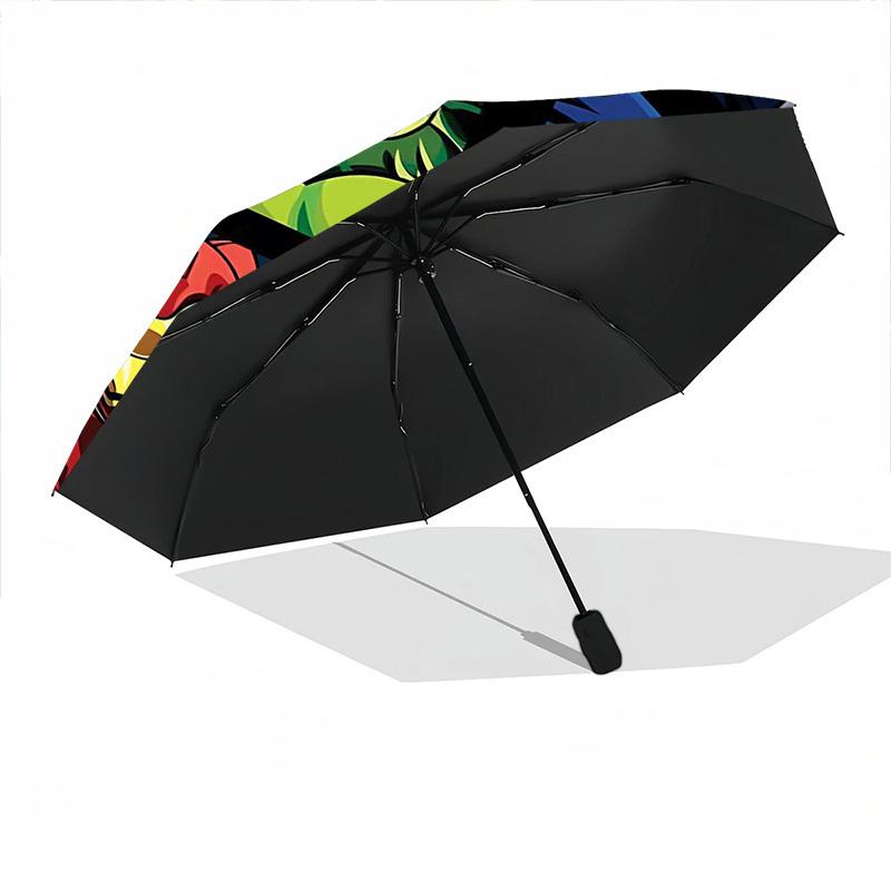 1PC Superheroes Comics Automatic Open/Close, 8-Rib Durable Frame Compact Travel Umbrella for Men & Women 054