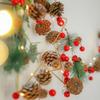 Christmas LED String Light Outdoor Waterproof Pine Cone Light Battery Box LED Copper Wire Fairy Garland Patio Decorate Lamp