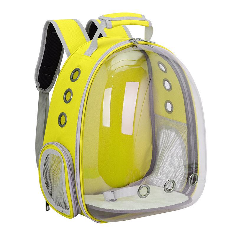 Transparent Double Shoulder Cat Backpack - Lightweight, Breathable & Panoramic Pet Bag for Outings