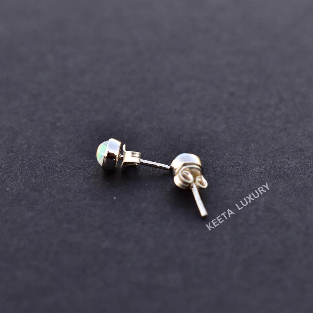 Genuine Opal Earrings, Ethiopian Welo Opal Stud Earrings, Opal Stud Earrings, Tiny Opal Earrings ,Stud Earrings, Best Gift for Daughter
