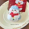 Christmas Mini Cartoon Keychain Soft Plush Santa Snowman Design Portable Bag Ornament Xmas Stocking Filler for Toddlers