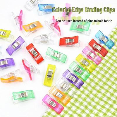 Colorful Plastic Fabric Positioning Clips for Sewing and Crafts