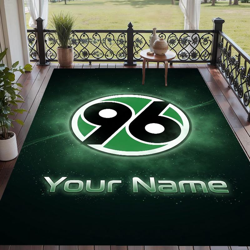 Custom Text Printed Rug Hannover 96 Non Slip Floor Carpet For Home Room Decor