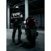 Moletom Oversized Masculino Gótico Sinner Defy The Moon Print Streetwear Preto Casual para Andar de Motocicleta Blusão com Capuz
