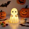 Decorative Ghosts for Fireplace LED Middle Finger Ghost Halloween Night Light Cute Spooky Haunted House Display Props Statue Desktop Home Office