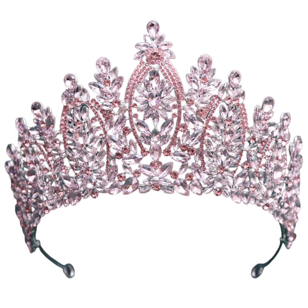 Luxury Bridal Tiara Multi Color Pageant Crown Headwear Baroque Crystal Wedding Crown  Women Party