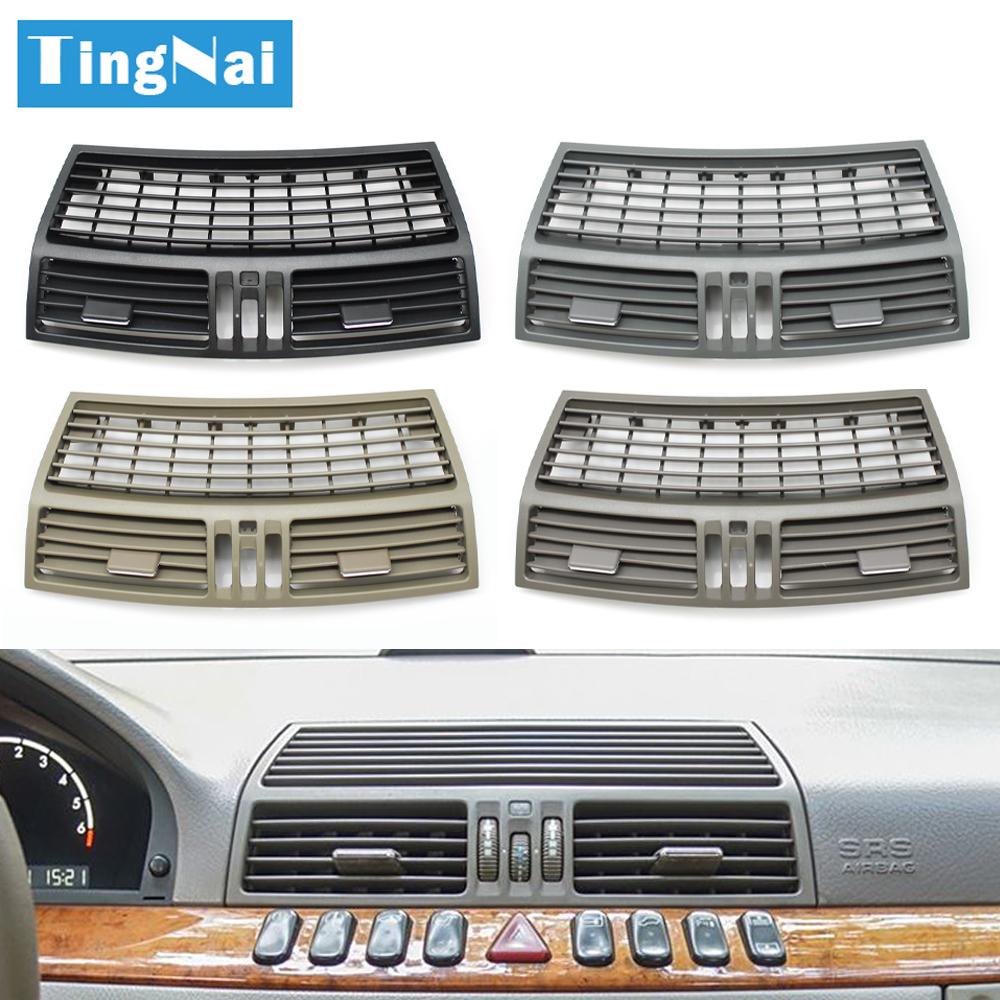 Painel da Grade do Difusor de Ar Central do Painel Dianteiro do Carro Para Mercedes Benz Classe S W220 S300 S350 S500 1998-2005