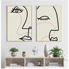 Human Face Curve Abstract Retro Posters and Prints Nordic Minimalist Canvas Painting Wall Art Pictures Home Decoration