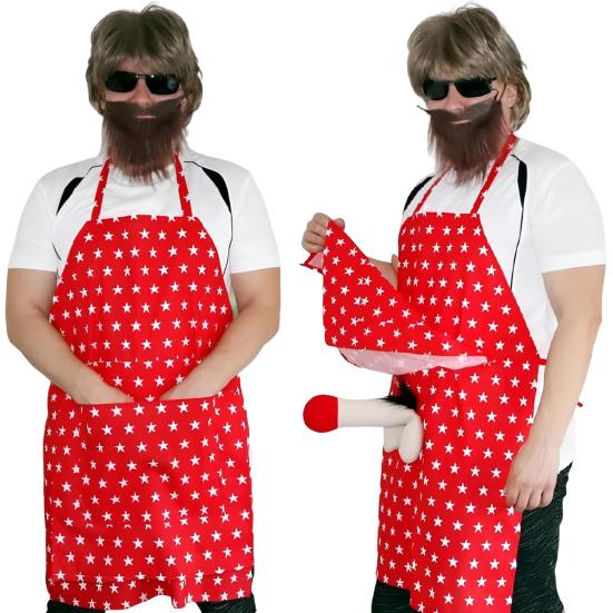 Delantal Divertido de Broma Sorpresa para Hombres Correas Ajustables Impermeable Delantal para Barbacoa Cocina para Papá Abuelo Día del Padre Cumpleaños Navidad Regalo