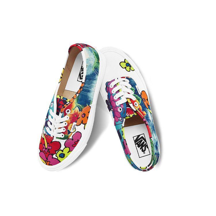 Vans Authentic 44 Dx Floral Tie-Dye Low-Top Skate Shoes Unisex Sneaker Multicolor VN0A38EN19Z