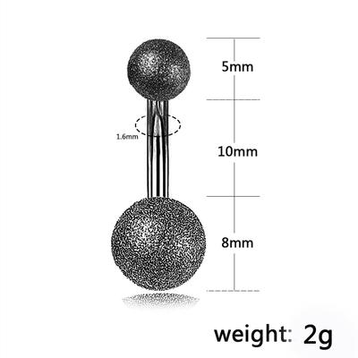 Stainless Steel Scrub Steel Ball Navel Rings Set Combination Creative New Puncture Jewelry