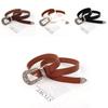 Minimalist Pu Leather Waist Belt With Pin Closure For Everyday Office Style