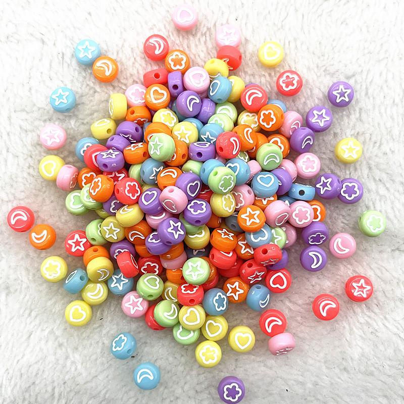 100pcs 7x4mm 6x6mm Mixed Alphabet Letter Beads Charms Beads for Making Jewelry Diy Handmade Bracelets Accessories