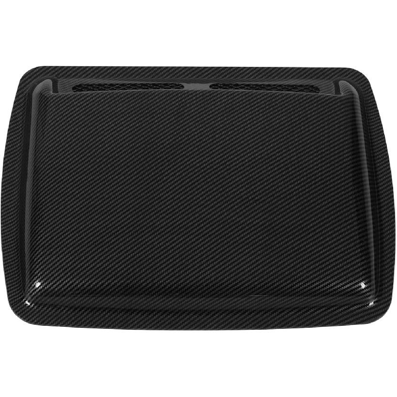 Decorative Air Intake Covers, Self Adhesive Design Car Hood Vents Hood Scoop Vent Bonnet Cover Hood Scoop for Cars (Carbon Fiber Pattern)