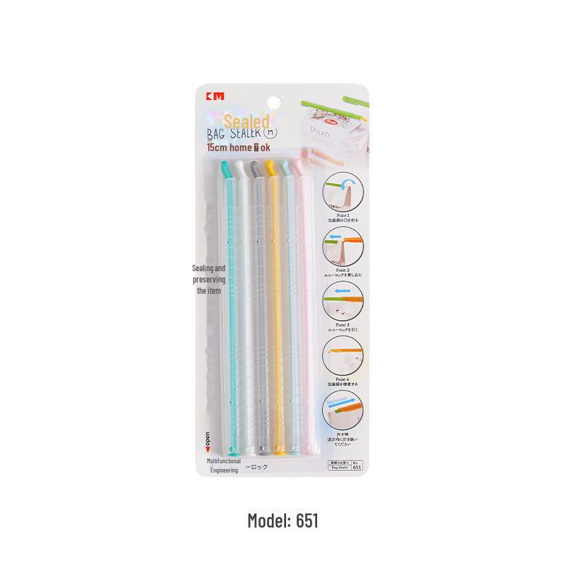 Japanese Tea Snack Moisture-Proof Plastic Bag Clip and Sealing Rod
