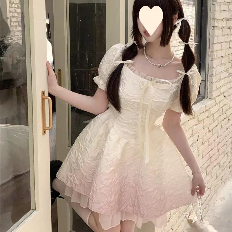 

Сладкое и постепенное изменение принцесса пышное платье лето новый маленький мужской талия тонкий чистая жажда S