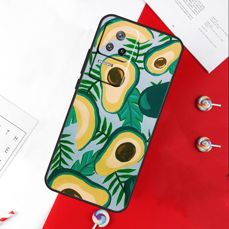 Cute Avocado Collage Cover For Xiaomi 15 Ultra 13 14 11T 12T 13T 14T Pro POCO X7 Pro X3 X5 X6 M6 F5 F6 Pro Case